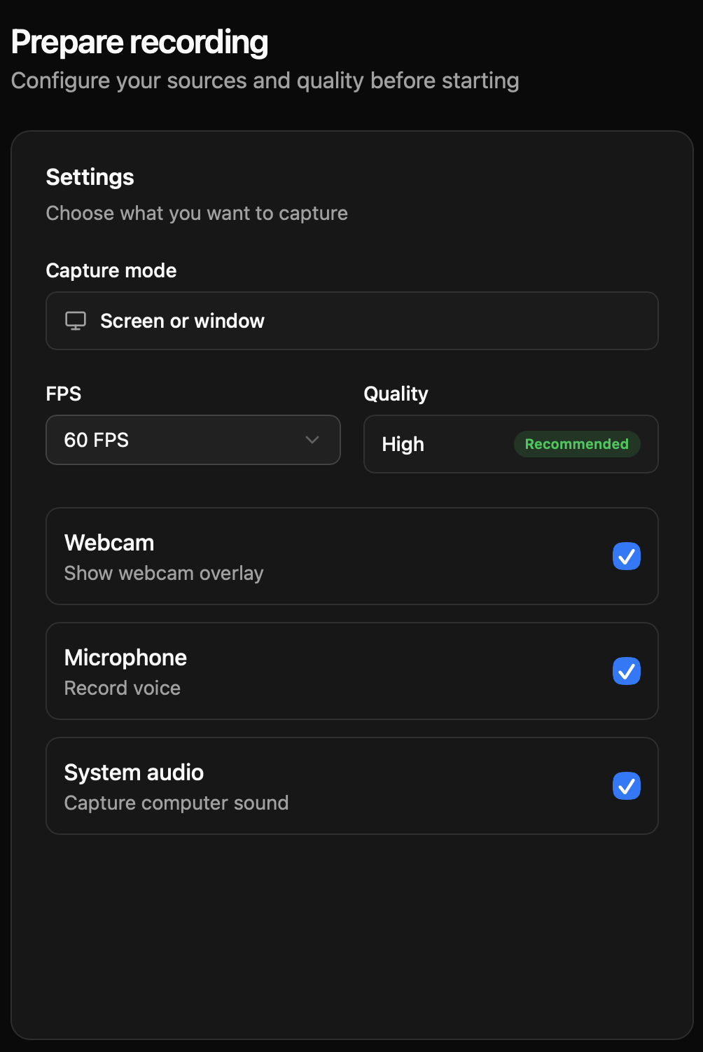 Prepare Your Recording Before You Start